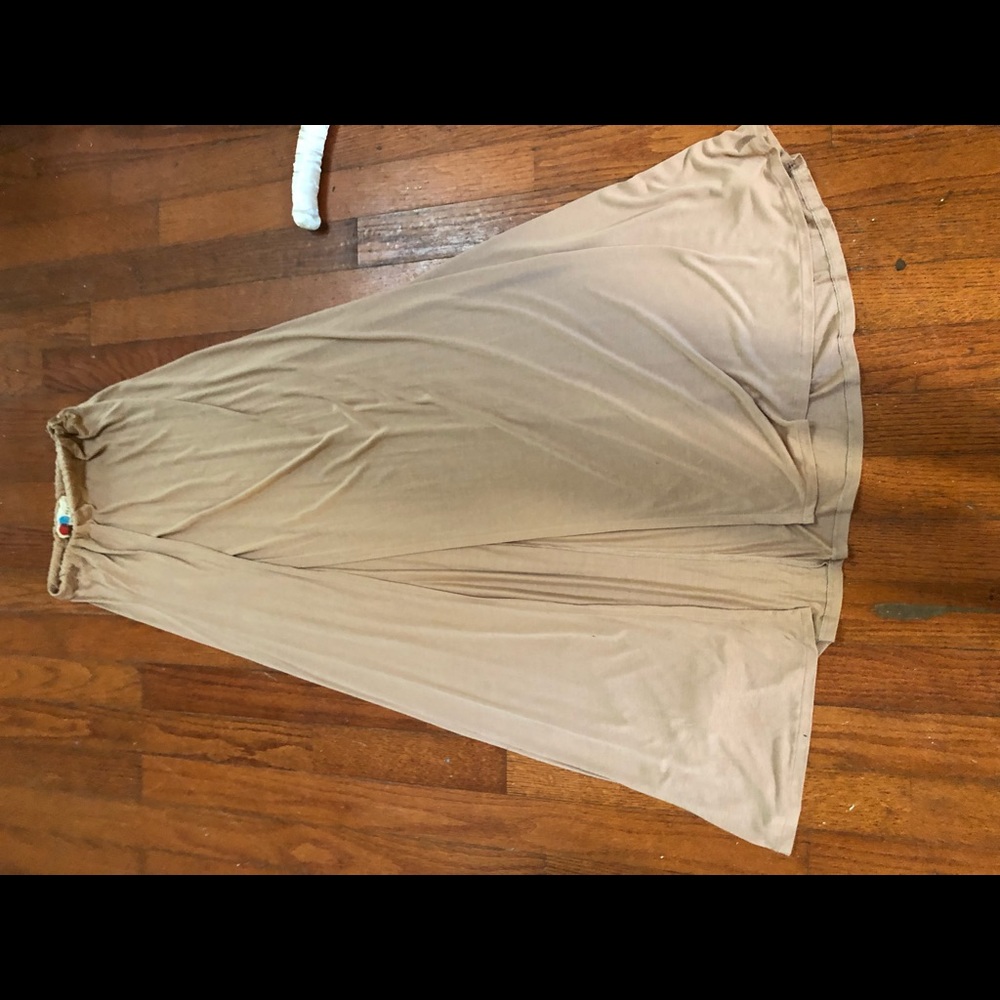 Long skirt with high slit. Free people